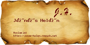 Jónás Helén névjegykártya