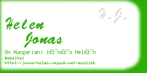 helen jonas business card