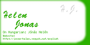 helen jonas business card